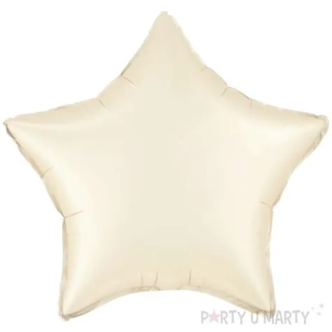 balon foliowy gwiazda kremowy partypal 18 str
