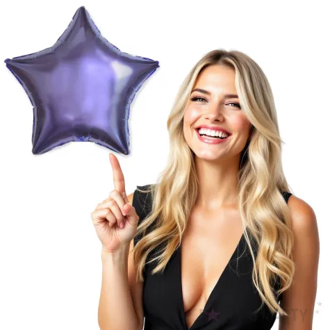 balon foliowy gwiazda liliowy flexmetal 18 str