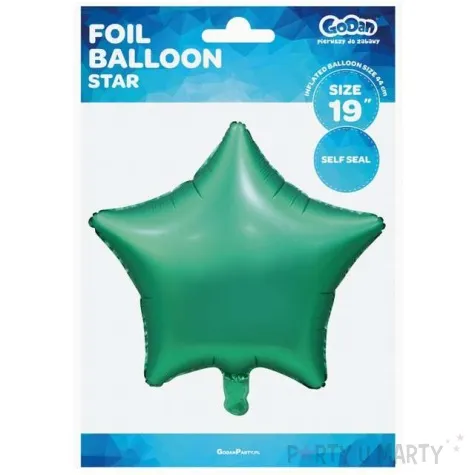 balon foliowy gwiazda matowa zielony godan 19 str