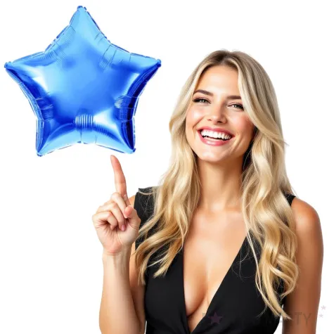 balon foliowy gwiazda niebieski dekoracjepolska 10 str