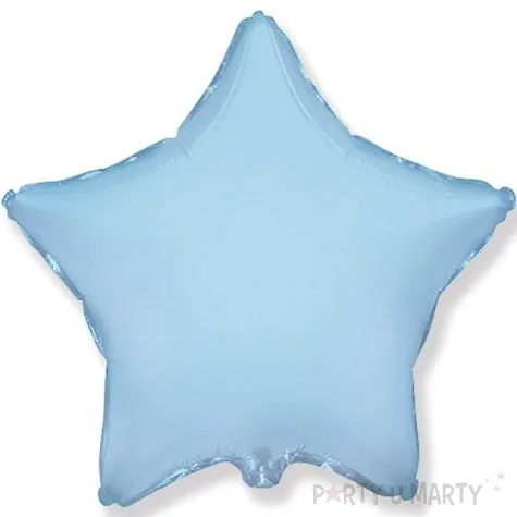 balon foliowy gwiazda niebieski jasny flexmetal 18 str