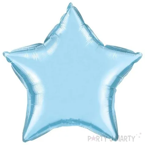 balon foliowy gwiazda niebieski perlowy qualatex 9 str