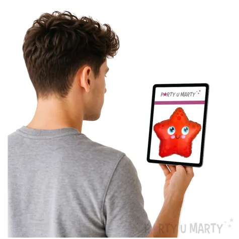 balon foliowy gwiazda rozgwiazda czerwony amscan 18 str