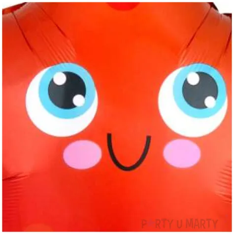 balon foliowy gwiazda rozgwiazda czerwony amscan 18 str