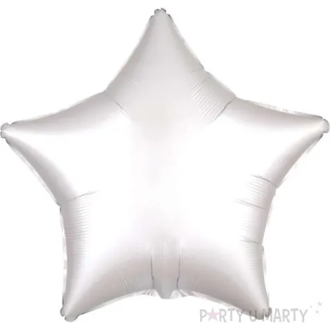 balon foliowy gwiazda satynowa bialy amscan 17 str