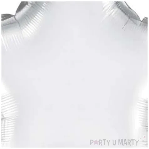 balon foliowy gwiazda srebrny chrom qualatex 20 str