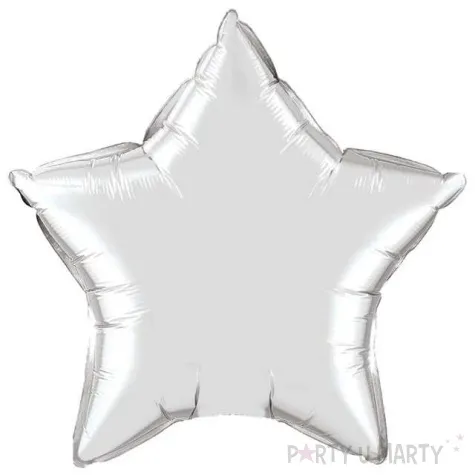 balon foliowy gwiazda srebrny flexmetal 18 str