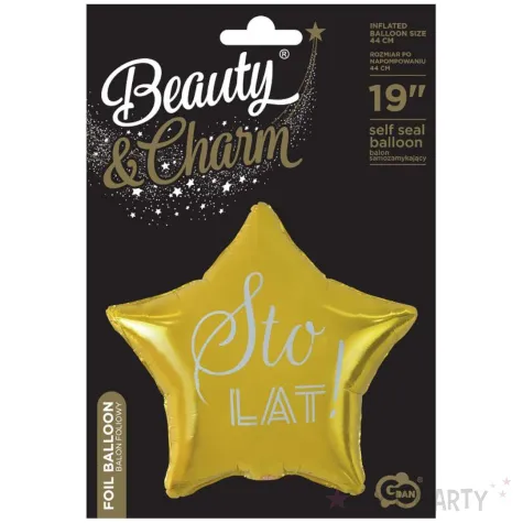 balon foliowy gwiazda sto lat zloto bialy godan 19 str