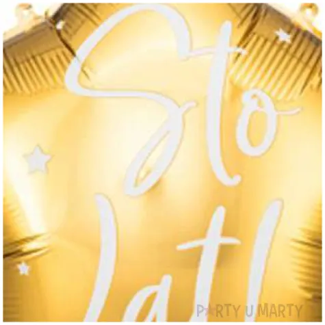 balon foliowy gwiazda sto lat zloty partydeco 18 5 str