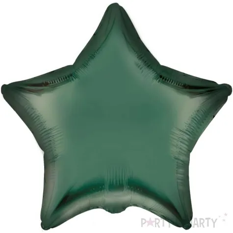 balon foliowy gwiazda zielony ciemny satynowy flexmetal 18 str