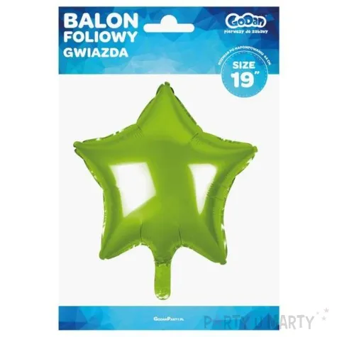balon foliowy gwiazda zielony metalik godan 19 str