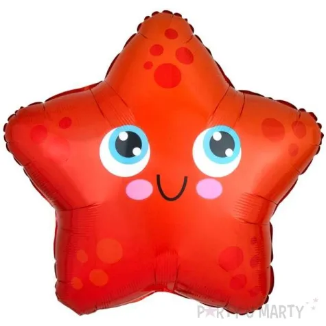 balon foliowy gwiazdka czerwona amscan 17 str