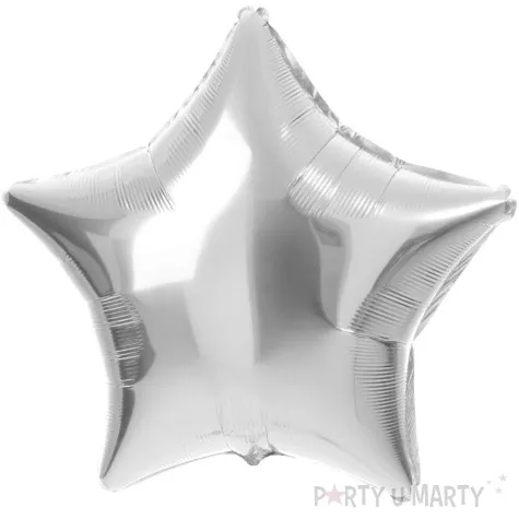 balon foliowy gwiazdka folat srebrny 19 str