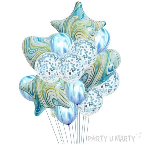 balon foliowy gwiazdka mozaika niebieski jix 18 str