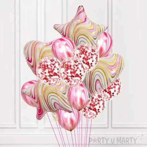 balon foliowy gwiazdka mozaika rozowy jix 18 str