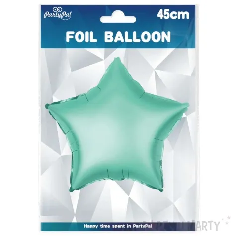 balon foliowy gwiazdka zielony matowy partypal 18 str