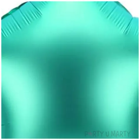 balon foliowy gwiazdka zielony satynowy partydeco 19 str