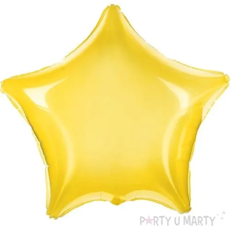 balon foliowy gwiazdka zolty transparentny partydeco 19 str