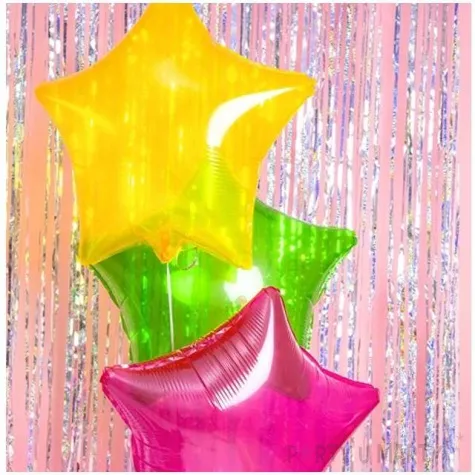 balon foliowy gwiazdka zolty transparentny partydeco 19 str