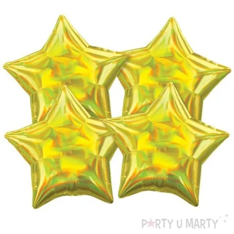 balon foliowy gwiazdy opalizujace zolty godan 19 4 szt str