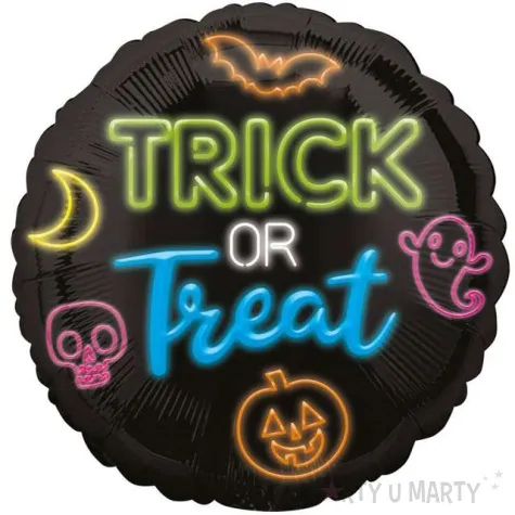 balon foliowy halloween cukierek albo psikus czarny amscan 16 rnd