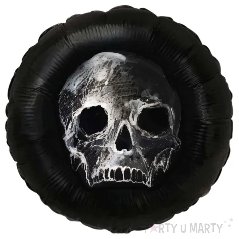 balon foliowy halloween czacha czarny 18 rnd