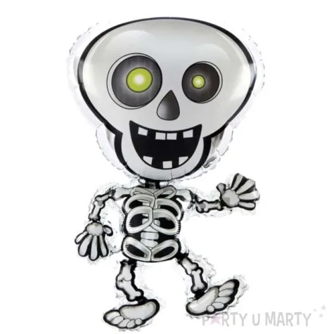 balon foliowy halloween kosciotrup czarno bialy patypal 32 shp