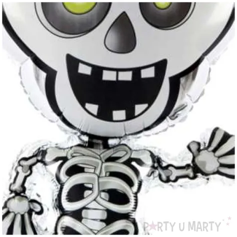 balon foliowy halloween kosciotrup czarno bialy patypal 32 shp