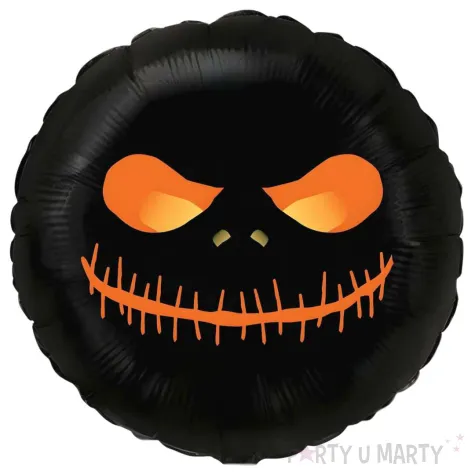 balon foliowy halloween straszna dynia czarny 18 rnd