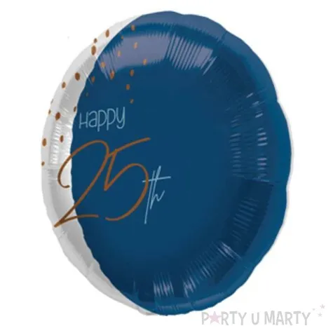 balon foliowy happy 25th niebieski folat 18 rnd