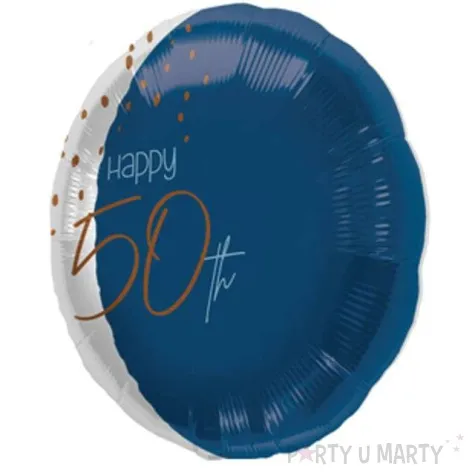balon foliowy happy 50th niebieski folat 18 rnd