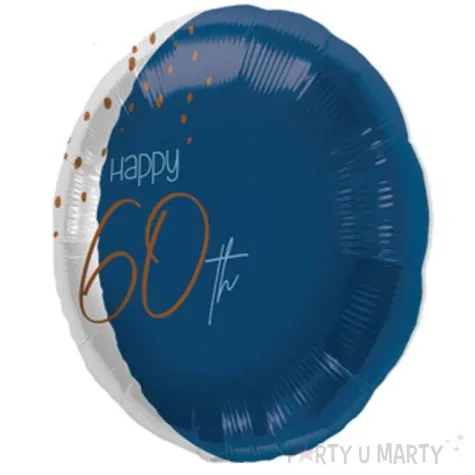 balon foliowy happy 60th niebieski folat 18 rnd
