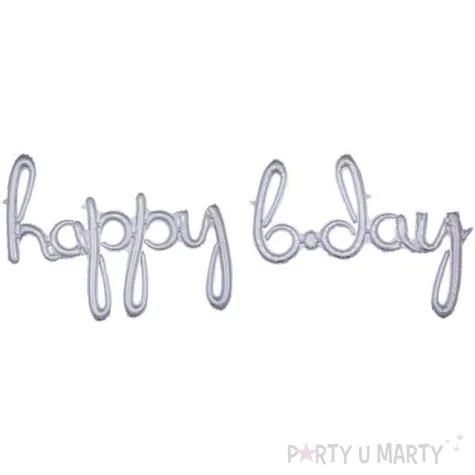 balon foliowy happy bday srebrny amscan 39 shp