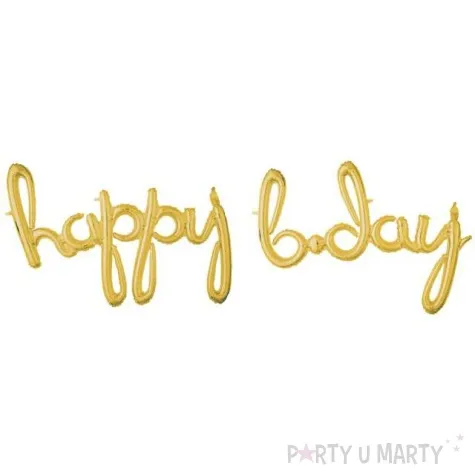balon foliowy happy bday zloty amscan 39 shp