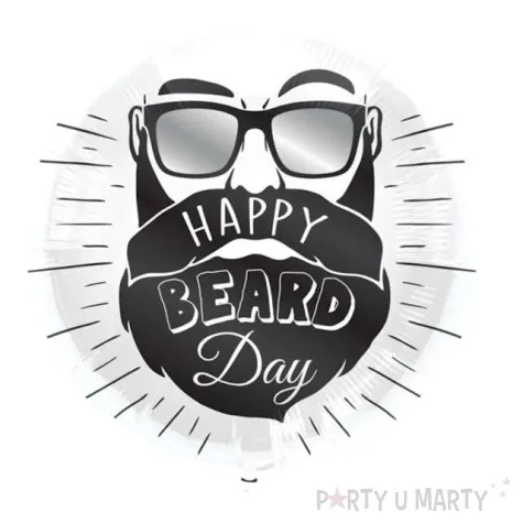 balon foliowy happy beard day folat 18 rnd