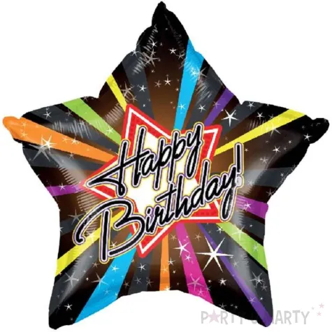 balon foliowy happy birhtday urodzinowa gwiazdka godan 19 str