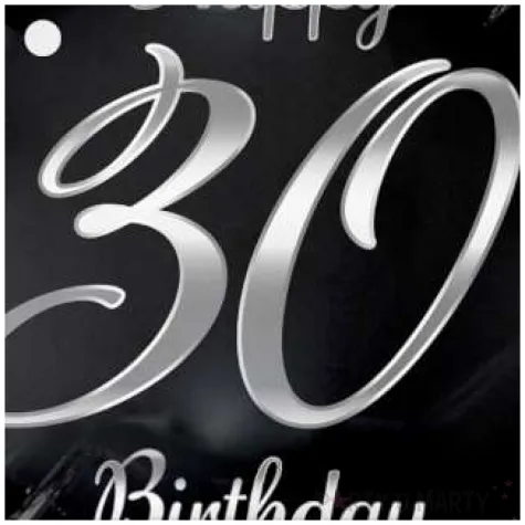 balon foliowy happy birthday 30 b c czarno srebrny godan 18 rnd