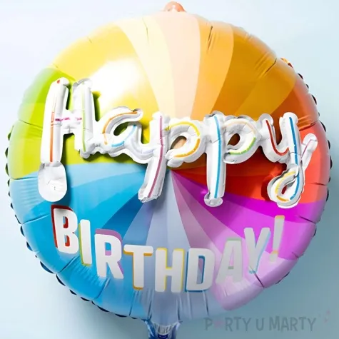 balon foliowy happy birthday 3d tecza folat 22 shp
