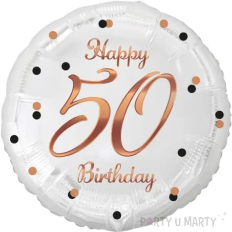 balon foliowy happy birthday 50 b c rozowe zloto godan 18 rnd