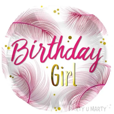 balon foliowy happy birthday birthday girl rozowy folat 18 rnd