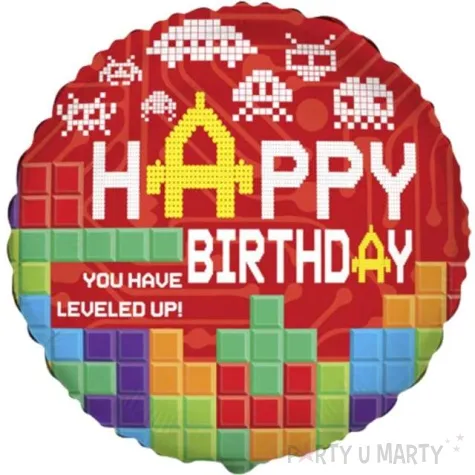 balon foliowy happy birthday bricks flexmetal 18 rnd