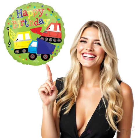 balon foliowy happy birthday budowa dekoracja na urodziny zielony 18 rnd