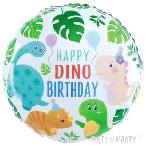 balon foliowy happy birthday dino partypal 18 rnd