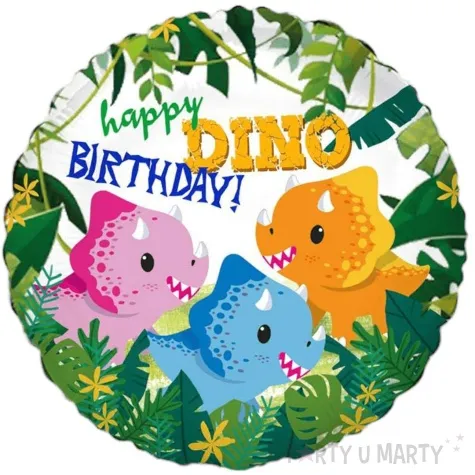 balon foliowy happy birthday dinozaur flexmetal 18 rnd