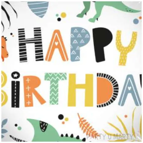 balon foliowy happy birthday dinozaury folat 18 rnd