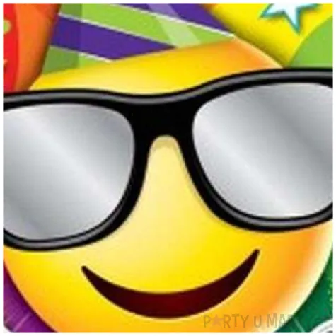 balon foliowy happy birthday emotka w okularach qualatex 18 rnd