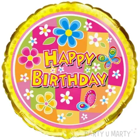 balon foliowy happy birthday flexmetal 18 rnd