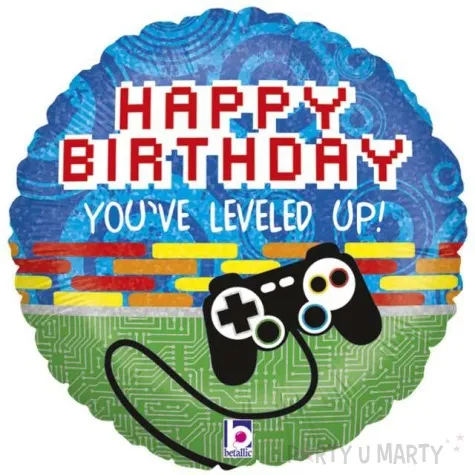 balon foliowy happy birthday gra betallic 18 rnd