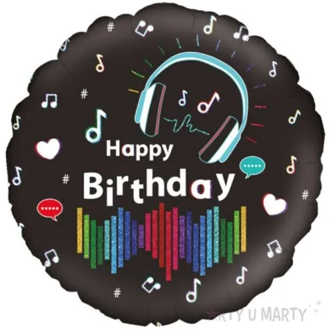 balon foliowy happy birthday gra muzyka oaktree 18 rnd
