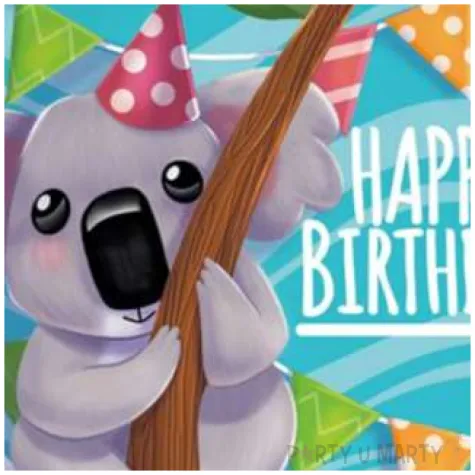 balon foliowy happy birthday koala flexmetal 18 rnd